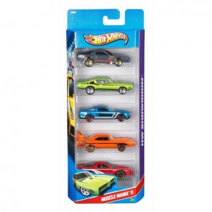 HOT WHEELS - Coffret de 5 Voitures - Modele Aléatoire