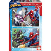 EDUCA Borrás puzzle 2x48 spiderman 18099