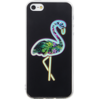 Coque rigide souple holographique Flamingo pour iPhone 5/5S/SE