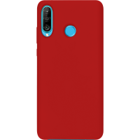 Coque rigide finition soft touch rouge pour Huawei P30 Lite