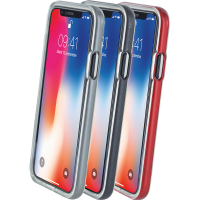 3X bumpers Colorblock argenté, bordeaux et gris sidéral pour iPhone X/XS