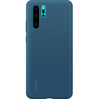 Coque rigide finition soft touch bleue Huawei pour P30 Pro