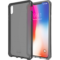 Coque semi-rigide Itskins Spectrum noire translucide pour iPhone XS Max