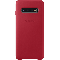 Coque rigide en cuir rouge Samsung EF-VG973LR pour Galaxy S10 G973