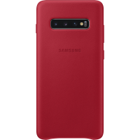 Coque rigide en cuir rouge Samsung EF-VG975LR pour Galaxy S10+ G975