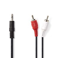 Câble Audio Stéréo | 3,5 mm mâle - 2x RCA mâle | 3 m | Noir