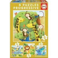 EDUCA - Puzzle Progressif Animaux Sauvages