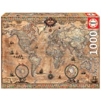 EDUCA -Puzzle - EDUCA PUZZLE 1000 MAPPEMONDE