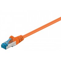 CAT 6A Câble de liaison, S/FTP (PiMF), Orange 0.25 m