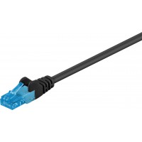 CAT 6A Câble de liaison, U/UTP, Noir 1 m