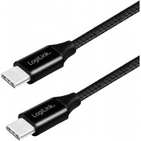 LogiLink Câble de Connexion USB 2.0 Type C vers USB (Type C) Noir 1 m