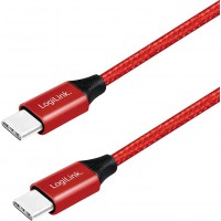 LogiLink Câble de Connexion USB 2.0 Type C vers USB (Type C) Rouge 0,3 m