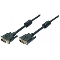 LogiLink CD0001 Câble DVI en ferrite core Dual Link Mâle/Mâle 2 m Noir