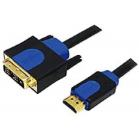 LogiLink CHB3102 Câble HDMI V1.4 avec Ethernet vers DVI Mâle/Mâle 2 m + Colour box avec Logo Noir