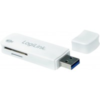 LogiLink cr0034 a Lecteur de Carte USB 3.0 en Format Mini avec Couvercle de Protection Blanc