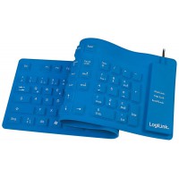 LogiLink Flexible Silikon-Tastatur, kabelgebunden, blau