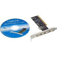 LogiLink PC0028 Adaptateur USB 2.0 5 Ports PCI Express