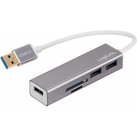 LogiLink UA0306 Hub USB 3.0 3 Ports avec Lecteur de Carte Anthracite