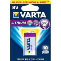 PILE LITHIUM 6F22 / 9V Block (6122) VARTA