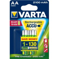 2 PILES RECHARGEABLES AA (Mignon) / HR6 (56706) - 2100 mAh VARTA