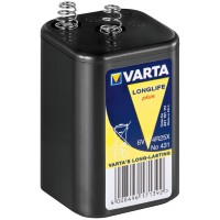 PILE BLOC D' ALIMENTATION LONGLIFE PLUS 4R25X (430) 6V 8500 mAh VARTA idéal pour les lanternes de camping