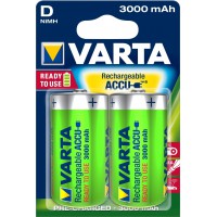 2 PILES RECHARGEABLES D (Mono)/HR20 (56720) - 3000 mAh VARTA