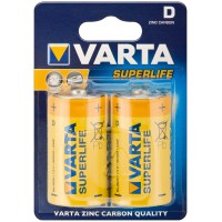 2 PILES SUPERLIFE R20/D (Mono) VARTA