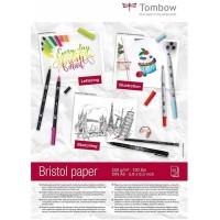 Tombow PB-MARK-5 bloc a  dessin Bristol DIN A5 250 g/m² blanc clair