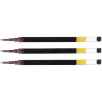 PILOT Lot de 3 Recharges bille Encre Gel pour Stylo G2 1 mm Noir