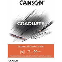 CANSON Bloc 40 feuilles GRADUATE Croquis - colle petit cote - A3 96g/m²