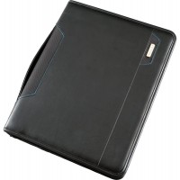 TabletPC Organiseur A4 Salerno, Imitation Cuir, Noir