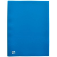 OXFORD Protege-Documents Initial A4 60 vues / 30 Pochettes Couverture Polypro Bleu