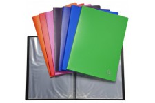 Lot de 20 : Exacompta - Ref. 8820E - Protege-documents en polypropylene 5/10e OPAK pochettes Cristal 40 vues - A4 - Couleurs as