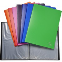 Lot de 10 : Exacompta Carnet Semi-Rigide PP Display, A4, 50 Pochettes - Couleur Aleatoire