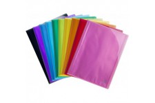 Lot de 12 : Exacompta 85870e Porte vues Iderama couverture polypro brillante et pochettes interieures lisse haute transparence 4