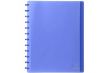 Exacompta - Ref. 86352E - Protege-Documents a  Anneaux et Pochettes Detachables 60 Vues / 30 Pochettes - A4 - Bleu Translucide