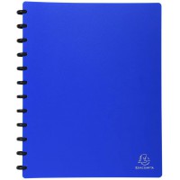 Exacompta - Ref. 86362E - Protege-Documents a  Anneaux et Pochettes Detachables 60 Vues / 30 Pochettes - A4 - Bleu