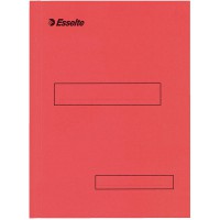 Esselte Boite de 100 sous-dossiers a   2 Rabats pour Dossiers Armoire et Tiroir 160g - Rouge