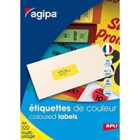 Apli 119031 Etiquettes jaunes format 70x31mm 27/planche boite de 2700 etiquettes