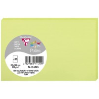 Clairefontaine 11440C - Paquet de 25 Cartes Simples - Format 8,2x12,8cm - 210g/m² - Coloris Vert Bourgeon - Cartons d'Invitation