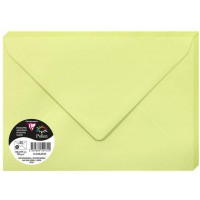 Clairefontaine 555472C - Paquet de 20 Enveloppes Gommees - Format C5 (16,2x22,9cm) - 120g/m² - Coloris Vert Bourgeon - Invitatio