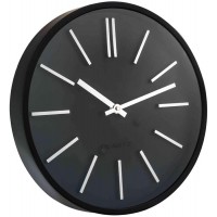 11045 Horloge Goma Silence Ø35 cm, Plastique, Noir, 35 x 4,8 x 35 cm