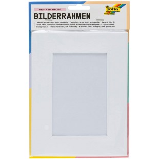 Max Bringmann Kg 35187 Cadre Photo Folie Carton epais Decorer 16.6 x 21.6cm Plastique Blanc