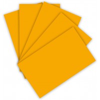 6316 - Lot de 50 feuilles de papier a  dessin jaune fonce, format A3, 130 g/m², comme base pour de nombreux travaux manuels