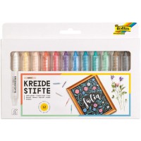 371209 Basic Lot de 12 marqueurs a  craie liquide assortis en 12 couleurs differentes pour peindre sur tableau, verre, papier et