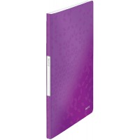 Leitz Reliure Protege-Documents A4, 20 Pochettes, 40 Pages, Pochettes Transparentes, Violet, WOW, 46310062