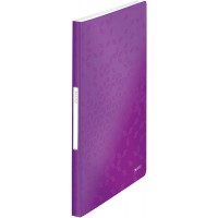 Leitz Reliure Protege-Documents A4, 40 Pochettes, 80 Pages, Pochettes Transparentes, Violet, WOW, 46320062