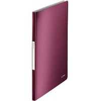 Leitz Reliure Protege-Documents A4, 40 Pochettes, 80 Pages, Pochettes Transparentes, Grenat, Style, 39590028